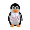 Плюшен пингвин с надписана панделка, 40 см