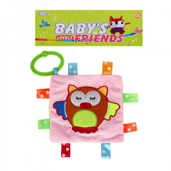 Бебешка плюшена играчка със звук в розово