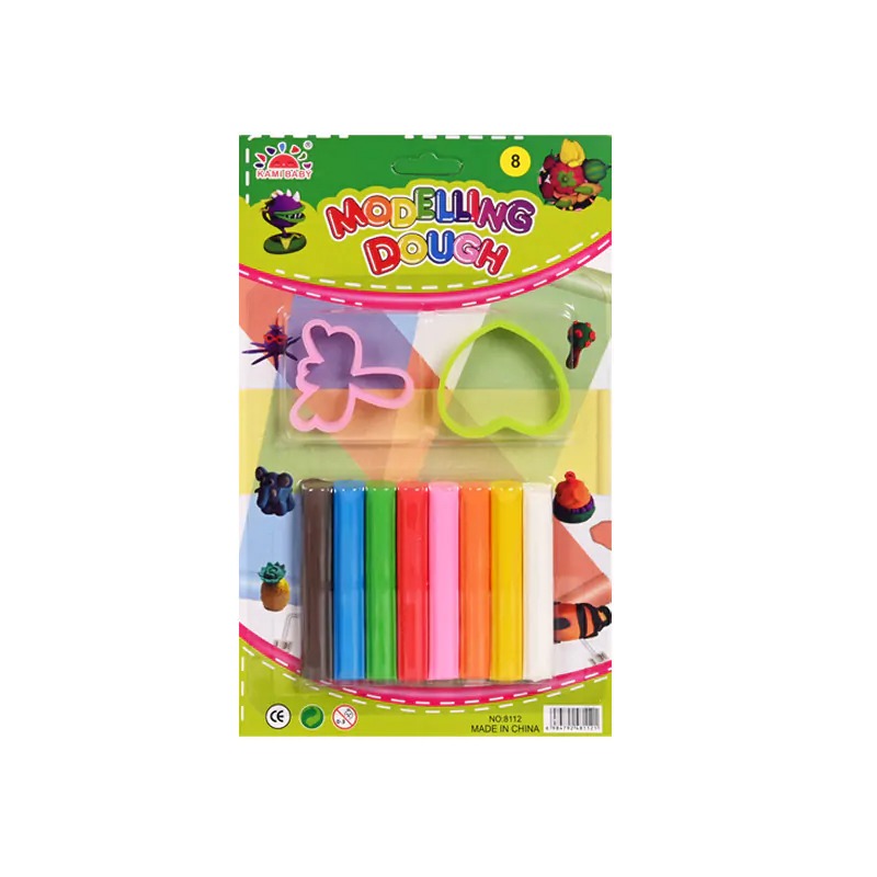 Моделин с фигури /8 цвята/