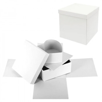 Подаръчна кутия Албум с две нива в бяло