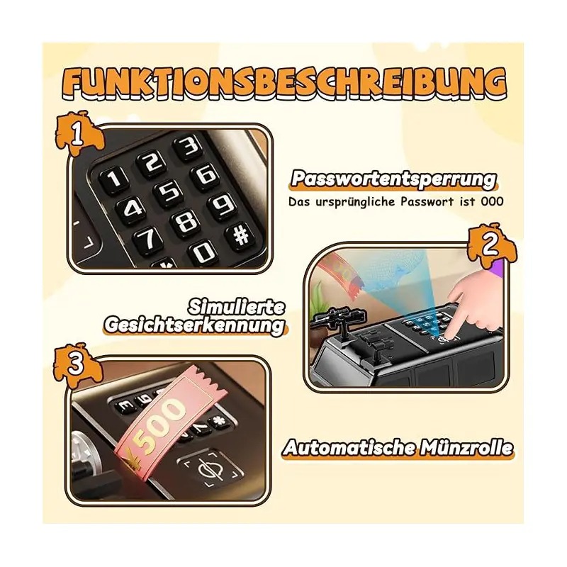 Касичка Сейф - Полицейски джип в черно с лицев скенер