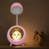 Настолна LED лампа - Зайче в розово