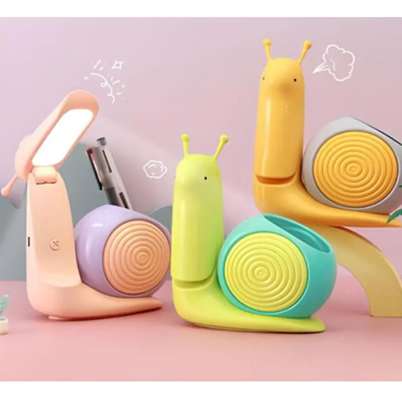 Настолна LED лампа - Моливник Охлювче в ровозо