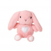 Плюшено зайче със сърчице на ключодържател, розово, 16 см