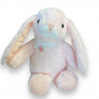 Плюшено зайче с дълги уши и медальон, розово, 32 см