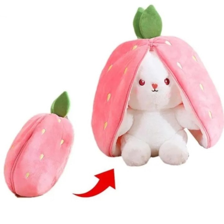 Плюшено зайче в ягодка, 18 см