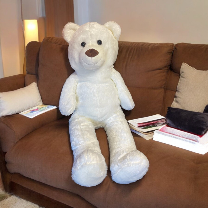 Плюшено мече, екрю, 100 см