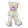 Плюшено мече със шалче, екрю, 130 см