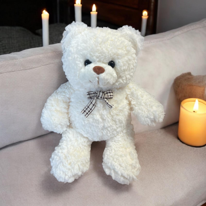 Плюшено мече, екрю, 30 см