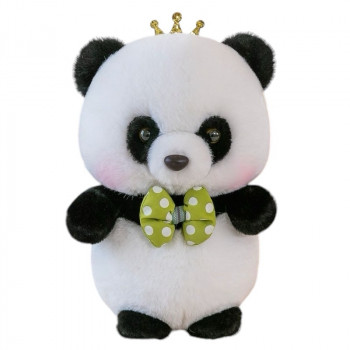 Плюшена панда с коронка, 23 см