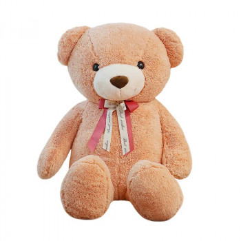 Плюшен мечок с панделка, пепел от рози, 160 см