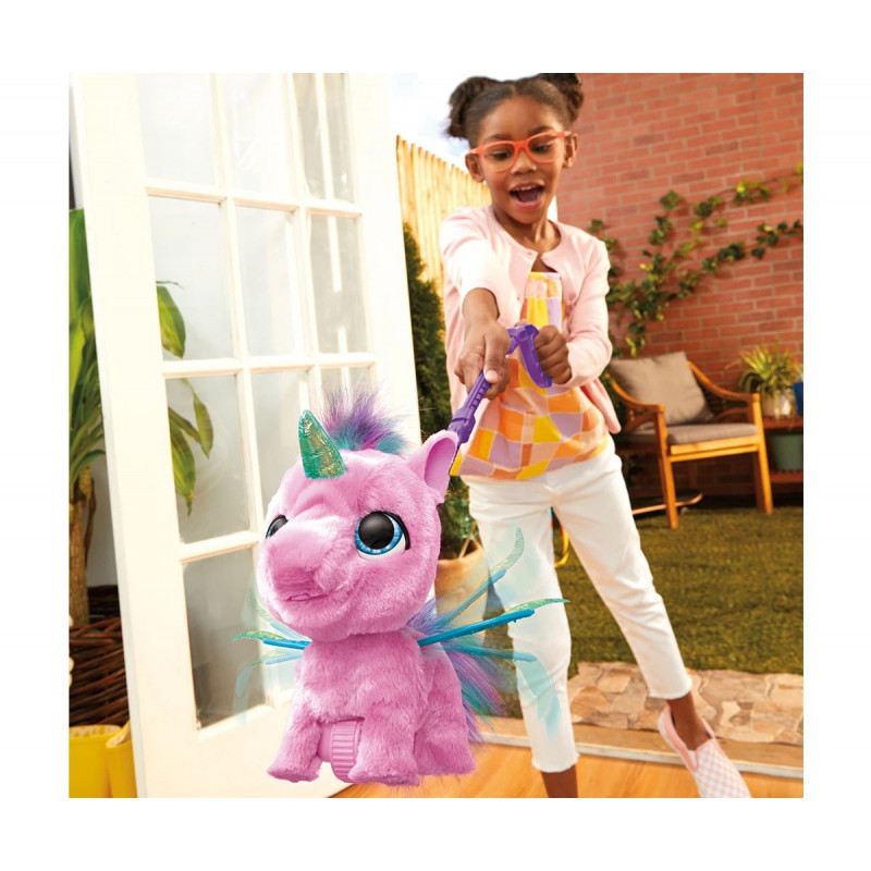 Интерактивен розов еднорог с каишка