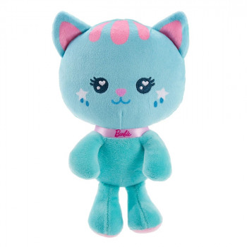 Плюшена играчка Barbie - Бляскав домашен любимец, 18 см, синьо котенце