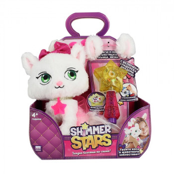 Плюшена играчка Коте Желирано бонбонче с аксесоари - Shimmer Stars 
