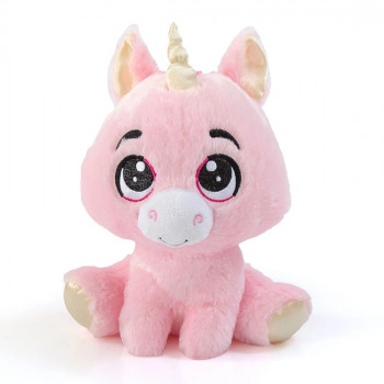 Плюшена играчка Еднорог, розов, 22 см