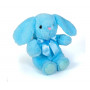 Плюшено зайче със сини лапички, синьо, 18 см