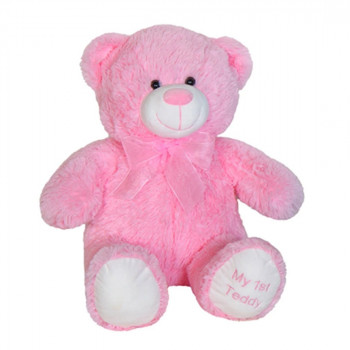 Моето първо плюшено мече, розово,  50 см