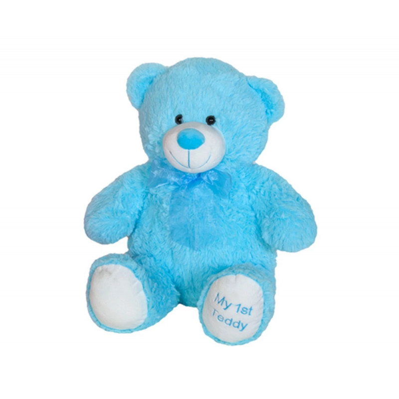 Моето първо плюшено мече, синьо, 50 см