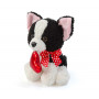 Плюшена играчка - Кученце със сърце 17 см, бяло/черно
