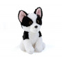 Плюшена играчка - Кученце 24 см, бяло с черно