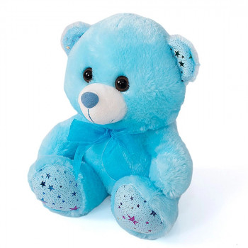 Плюшено мече, синьо, 20 см