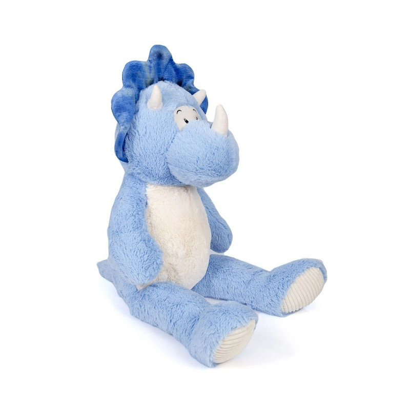 Плюшен Динозавър Трицератопс, син, 100 см