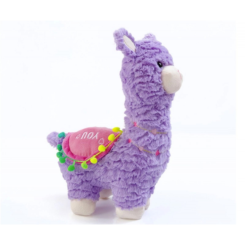 Плюшена играчка Лама, лилава, 34 см
