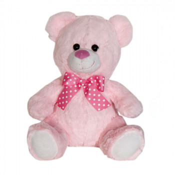 Плюшено мече с панделка на точки