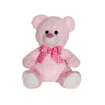 Плюшено мече с панделка на точки