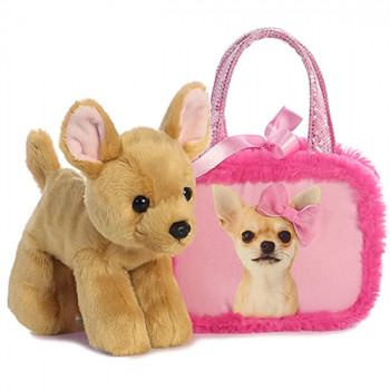 Плюшена играчка Аврора - Чихуахуа в чантичка