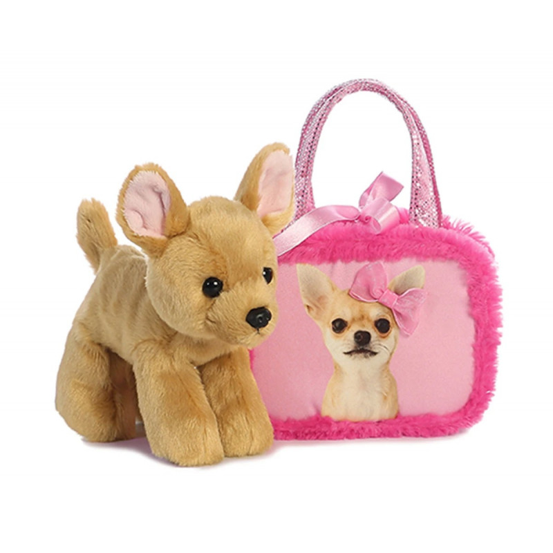 Плюшена играчка Аврора - Чихуахуа в чантичка