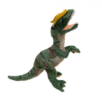 Плюшен Динозавър, зелен с жълто, 33 см