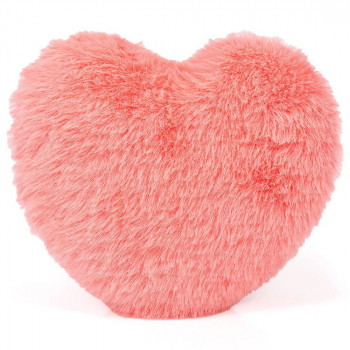 Плюшено сърце, розово, 34 см
