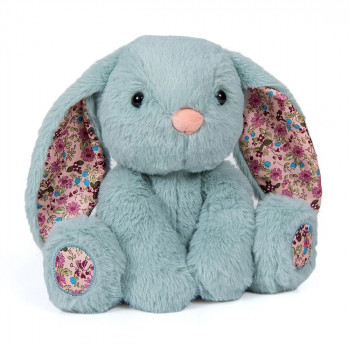 Плюшено зайче, синьо, 25 см