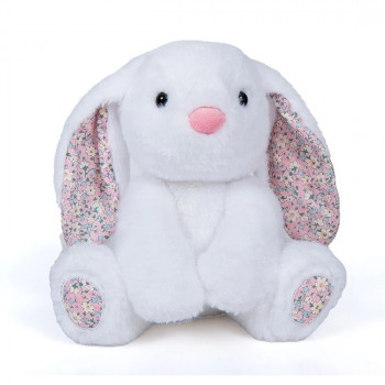 Плюшено зайче, бяло, 25 см