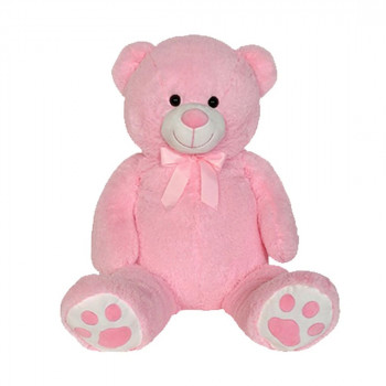 Плюшено мече, розово, 100 см