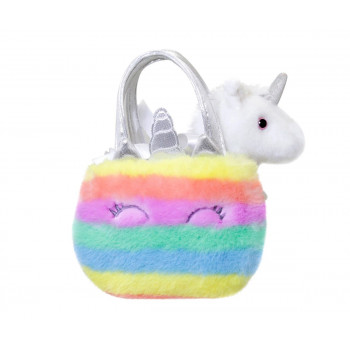 Плюшен еднорог в чантичка Aurora, 20 см