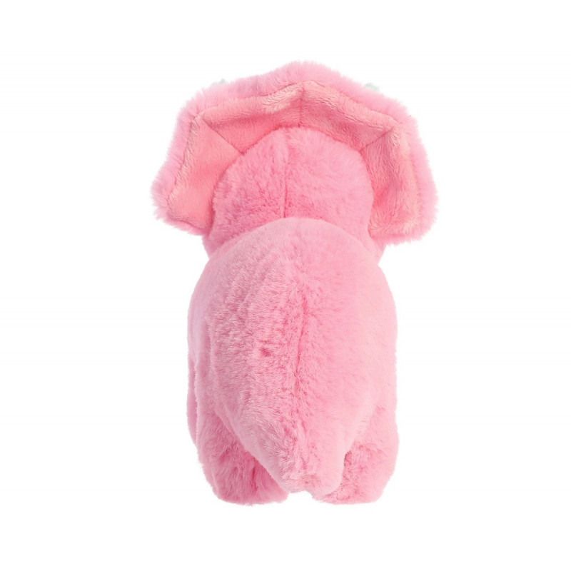 Плюшен трицераптор Aurora Eco, розов, 15 см