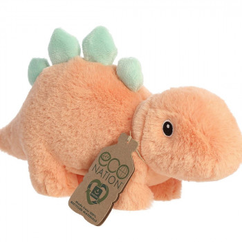 Плюшен динозавър Aurora Eco, оранжев, 15 см