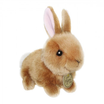 Плюшено зайче Aurora, кафяво, 12 см