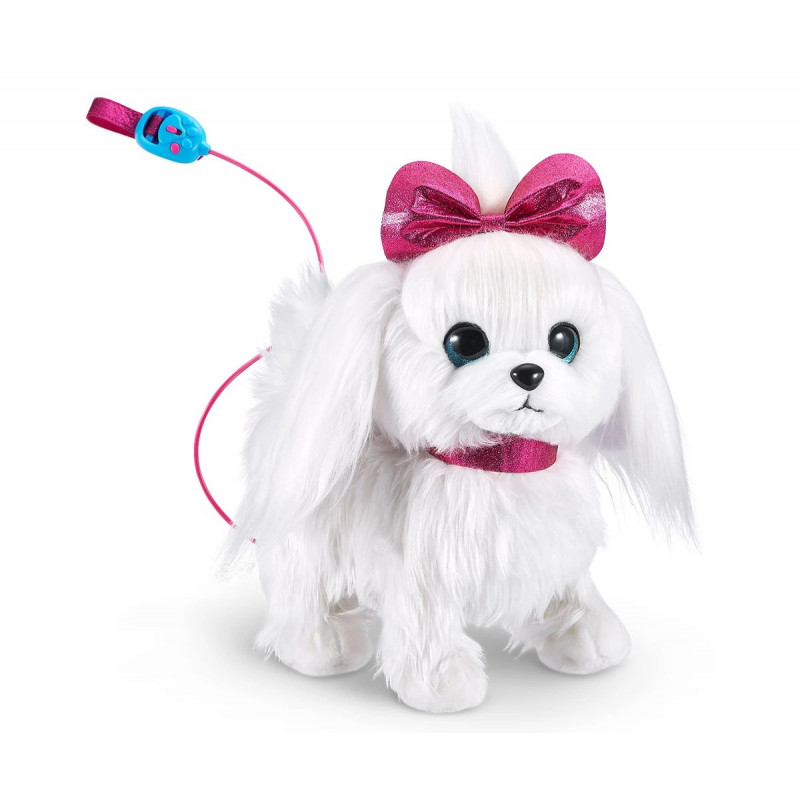 Интерактивно кученце с розова панделка и каишка