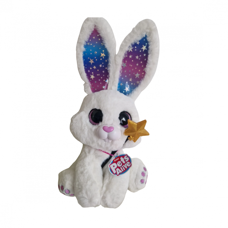 Интерактивен магически заек Pet Furry, бял, 30 см