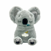 Плюшена дишаща играчка Коала с музика и светлини, сива, 30 см