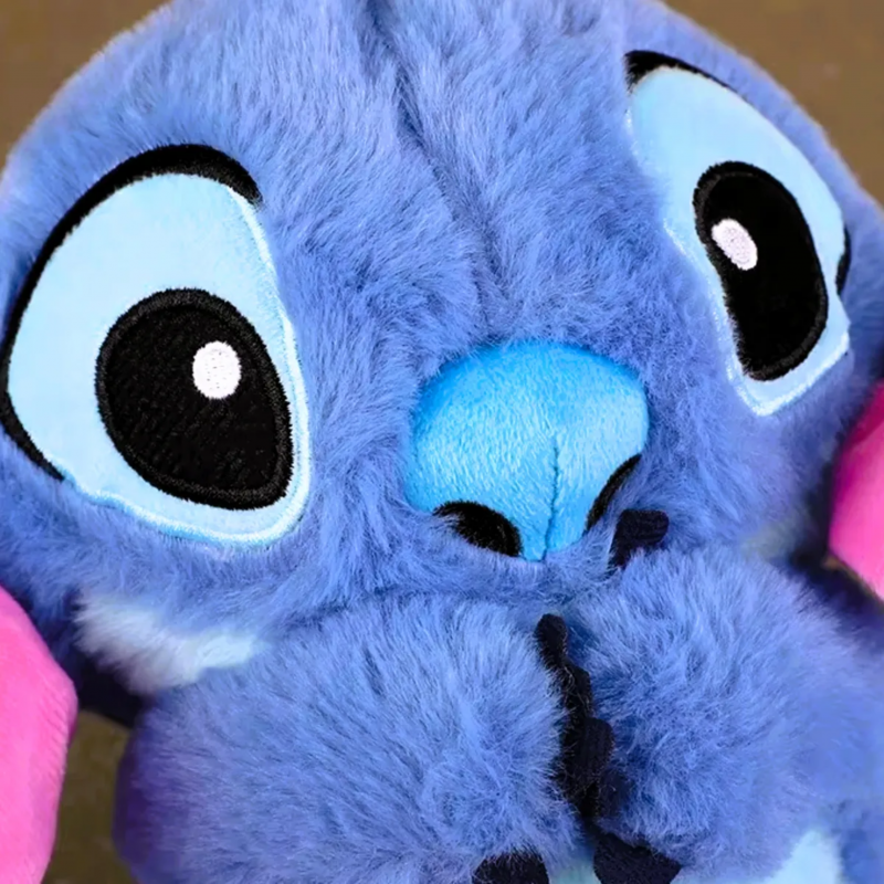 Плюшена дишаща играчка Стич с музика и светлини, 30 см
