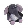 Плюшена играчка Слон с проектор и музика, сив, 30 см