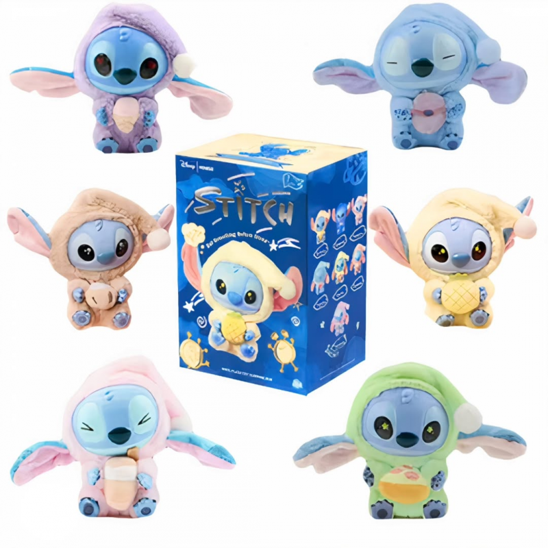 Плюшен Лабубу Стич в кутия изненада, 15 см