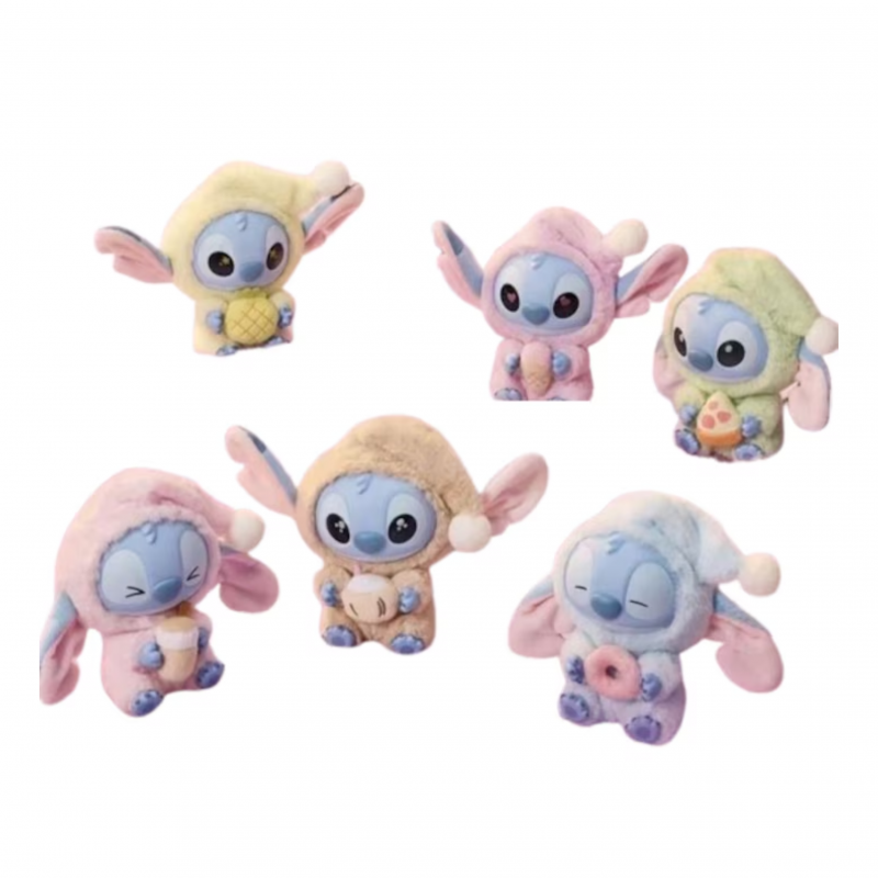 Плюшена играчка Лабубу Стич в кутия изненада, 15 см