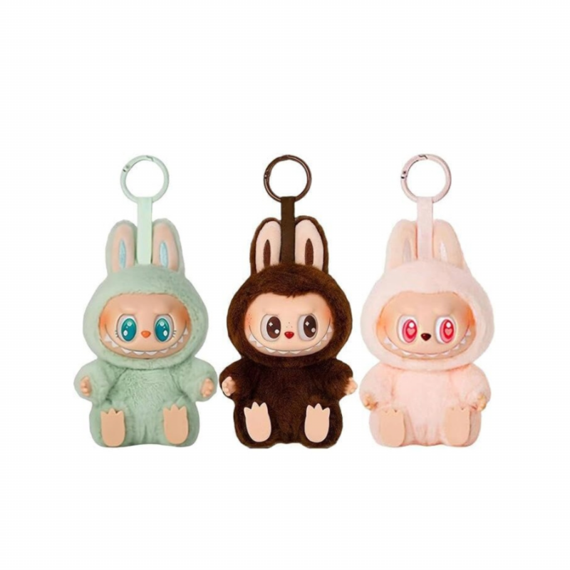 Плюшена играчка Лабубу в кутия изненада, седнала, 15 см