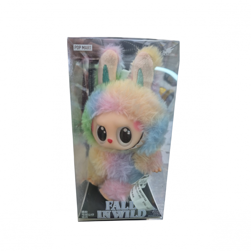 Плюшена играчка Лабубу Дъга, 18 см