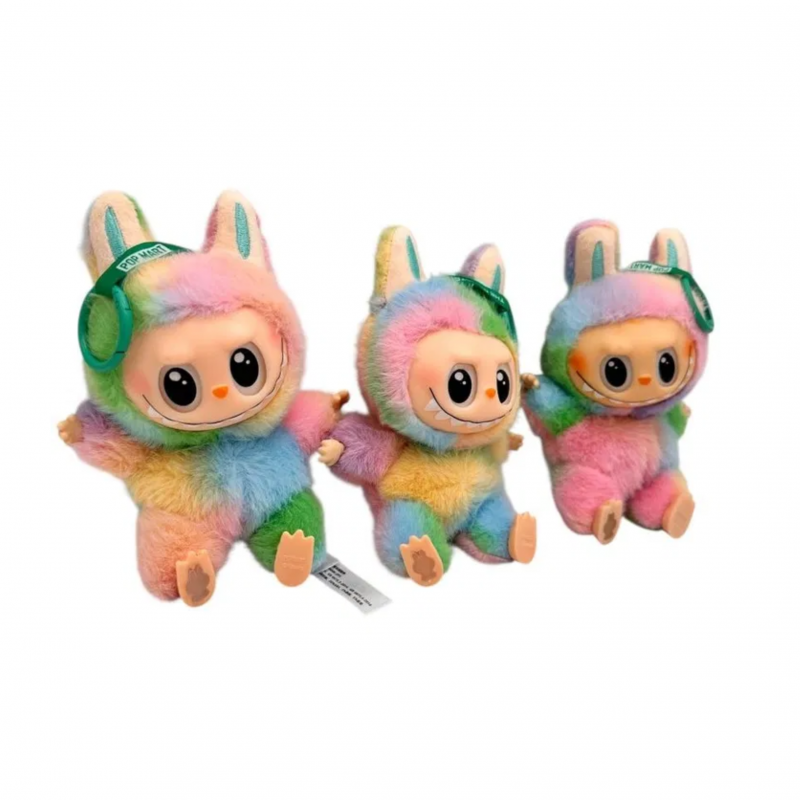 Плюшена играчка Лабубу Дъга, 18 см